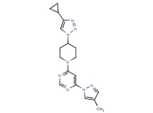 4-[4-(4-cyclopropyl-1H-1,2,3-triazol-1-yl)piperidin-1-yl]-6-(4-methyl-1H-pyrazol-1-yl)pyrimidine