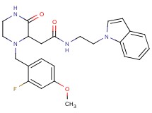 2-[1-(2-fluoro-4-methoxybenzyl)-3-oxo-2-piperazinyl]-N-[2-(1H-indol-1-yl)ethyl]acetamide