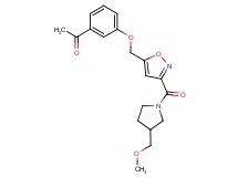 1-{3-[(3-{[3-(methoxymethyl)-1-pyrrolidinyl]carbonyl}-5-isoxazolyl)methoxy]phenyl}ethanone