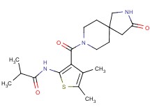 N-{4,5-dimethyl-3-[(3-oxo-2,8-diazaspiro[4.5]dec-8-yl)carbonyl]-2-thienyl}-2-methylpropanamide