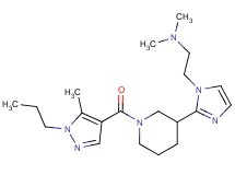 N,N-dimethyl-2-(2-{1-[(5-methyl-1-propyl-1H-pyrazol-4-yl)carbonyl]piperidin-3-yl}-1H-imidazol-1-yl)ethanamine
