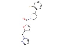 1-[(5-{[3-(2-fluorophenyl)-1-pyrrolidinyl]carbonyl}-2-furyl)methyl]-1H-pyrazole