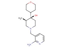 (3R*,4R*)-1-[(2-amino-3-pyridinyl)methyl]-3-methyl-4-(tetrahydro-2H-pyran-4-yl)-4-piperidinol