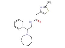 N-[2-(1-azepanyl)-2-phenylethyl]-2-(2-methyl-1,3-thiazol-4-yl)acetamide