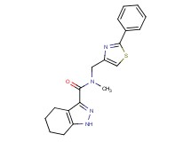 N-methyl-N-[(2-phenyl-1,3-thiazol-4-yl)methyl]-4,5,6,7-tetrahydro-1H-indazole-3-carboxamide
