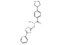N-methyl-N-{[3-(2-pyridinyl)-1,2,4-oxadiazol-5-yl]methyl}-4-(3-pyrrolidinyl)benzamide