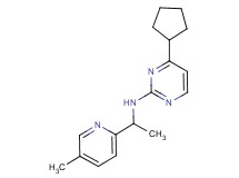 4-cyclopentyl-N-[1-(5-methylpyridin-2-yl)ethyl]pyrimidin-2-amine