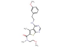 N-(2-methoxyethyl)-4-{[2-(3-methoxyphenyl)ethyl]amino}-N,5-dimethylthieno[2,3-d]pyrimidine-6-carboxamide