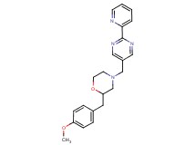 2-(4-methoxybenzyl)-4-{[2-(2-pyridinyl)-5-pyrimidinyl]methyl}morpholine