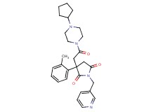 3-[2-(4-cyclopentyl-1-piperazinyl)-2-oxoethyl]-3-(2-methylphenyl)-1-(3-pyridinylmethyl)-2,5-pyrrolidinedione
