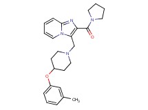 3-{[4-(3-methylphenoxy)-1-piperidinyl]methyl}-2-(1-pyrrolidinylcarbonyl)imidazo[1,2-a]pyridine