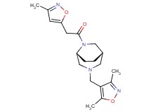 (1S*,5R*)-3-[(3,5-dimethylisoxazol-4-yl)methyl]-6-[(3-methylisoxazol-5-yl)acetyl]-3,6-diazabicyclo[3.2.2]nonane