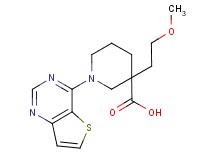 3-(2-methoxyethyl)-1-thieno[3,2-d]pyrimidin-4-ylpiperidine-3-carboxylic acid