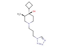 (3R*,4R*)-4-cyclobutyl-3-methyl-1-[3-(1H-tetrazol-1-yl)propyl]-4-piperidinol