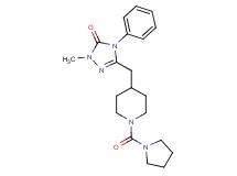 2-methyl-4-phenyl-5-{[1-(pyrrolidin-1-ylcarbonyl)piperidin-4-yl]methyl}-2,4-dihydro-3H-1,2,4-triazol-3-one