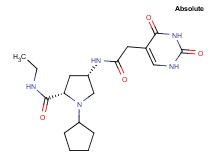 (4S)-1-cyclopentyl-4-{[(2,4-dioxo-1,2,3,4-tetrahydropyrimidin-5-yl)acetyl]amino}-N-ethyl-L-prolinamide