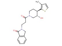 2-{3-[(3S*,4R*)-3-hydroxy-4-(3-methyl-2-thienyl)piperidin-1-yl]-3-oxopropyl}isoindolin-1-one