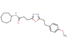 N-cycloheptyl-3-{5-[2-(4-methoxyphenyl)ethyl]-1,3,4-oxadiazol-2-yl}propanamide