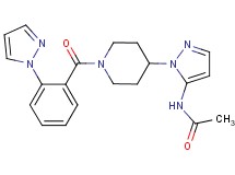 N-(1-{1-[2-(1H-pyrazol-1-yl)benzoyl]-4-piperidinyl}-1H-pyrazol-5-yl)acetamide