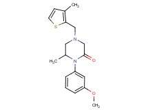 1-(3-methoxyphenyl)-6-methyl-4-[(3-methyl-2-thienyl)methyl]-2-piperazinone