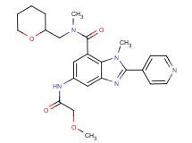 5-[(methoxyacetyl)amino]-N,1-dimethyl-2-(4-pyridinyl)-N-(tetrahydro-2H-pyran-2-ylmethyl)-1H-benzimidazole-7-carboxamide