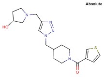 (3R)-1-[(1-{[1-(3-thienylcarbonyl)-4-piperidinyl]methyl}-1H-1,2,3-triazol-4-yl)methyl]-3-pyrrolidinol trifluoroacetate (salt)
