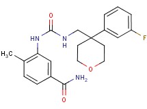 3-{[({[4-(3-fluorophenyl)tetrahydro-2H-pyran-4-yl]methyl}amino)carbonyl]amino}-4-methylbenzamide