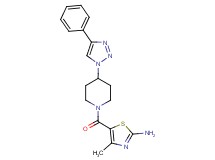 4-methyl-5-{[4-(4-phenyl-1H-1,2,3-triazol-1-yl)-1-piperidinyl]carbonyl}-1,3-thiazol-2-amine