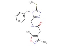 N-{[4-benzyl-5-(methylthio)-4H-1,2,4-triazol-3-yl]methyl}-2-(3,5-dimethyl-4-isoxazolyl)acetamide
