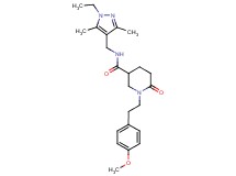 N-[(1-ethyl-3,5-dimethyl-1H-pyrazol-4-yl)methyl]-1-[2-(4-methoxyphenyl)ethyl]-6-oxo-3-piperidinecarboxamide