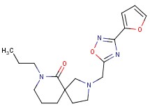2-{[3-(2-furyl)-1,2,4-oxadiazol-5-yl]methyl}-7-propyl-2,7-diazaspiro[4.5]decan-6-one