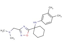 (1-{3-[(dimethylamino)methyl]-1,2,4-oxadiazol-5-yl}cyclohexyl)(3,4-dimethylphenyl)amine