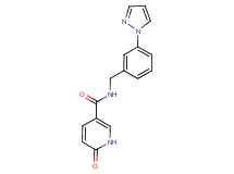 6-oxo-N-[3-(1H-pyrazol-1-yl)benzyl]-1,6-dihydropyridine-3-carboxamide