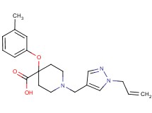 1-[(1-allyl-1H-pyrazol-4-yl)methyl]-4-(3-methylphenoxy)piperidine-4-carboxylic acid