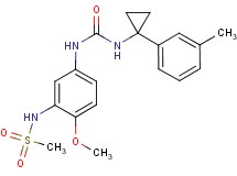 N-{2-methoxy-5-[({[1-(3-methylphenyl)cyclopropyl]amino}carbonyl)amino]phenyl}methanesulfonamide
