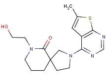 7-(2-hydroxyethyl)-2-(6-methylthieno[2,3-d]pyrimidin-4-yl)-2,7-diazaspiro[4.5]decan-6-one