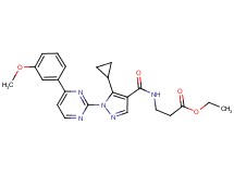 ethyl N-({5-cyclopropyl-1-[4-(3-methoxyphenyl)-2-pyrimidinyl]-1H-pyrazol-4-yl}carbonyl)-beta-alaninate