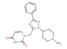 1-{[1-(1-methylpiperidin-4-yl)-3-phenyl-1H-1,2,4-triazol-5-yl]methyl}pyrimidine-2,4(1H,3H)-dione