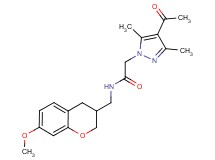 2-(4-acetyl-3,5-dimethyl-1H-pyrazol-1-yl)-N-[(7-methoxy-3,4-dihydro-2H-chromen-3-yl)methyl]acetamide