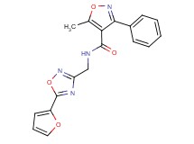 N-{[5-(2-furyl)-1,2,4-oxadiazol-3-yl]methyl}-5-methyl-3-phenylisoxazole-4-carboxamide