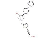 (3S*,4S*)-1-{[5-(3-hydroxy-1-propyn-1-yl)-2-thienyl]methyl}-4-[4-(2-pyridinyl)-1-piperazinyl]-3-pyrrolidinol