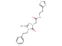 2-[3-methyl-5-oxo-4-(2-phenylethyl)-4,5-dihydro-1H-1,2,4-triazol-1-yl]-N-[2-(1,3-thiazol-4-yl)ethyl]acetamide