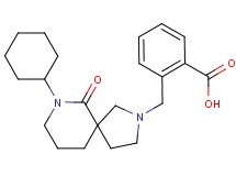 2-[(7-cyclohexyl-6-oxo-2,7-diazaspiro[4.5]dec-2-yl)methyl]benzoic acid
