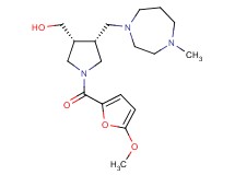 {(3R*,4R*)-1-(5-methoxy-2-furoyl)-4-[(4-methyl-1,4-diazepan-1-yl)methyl]-3-pyrrolidinyl}methanol