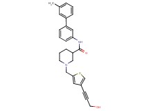 1-{[4-(3-hydroxy-1-propyn-1-yl)-2-thienyl]methyl}-N-(3'-methyl-3-biphenylyl)-3-piperidinecarboxamide
