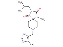 3-isobutyl-1-methyl-8-[(4-methyl-1H-imidazol-5-yl)methyl]-1,3,8-triazaspiro[4.5]decane-2,4-dione