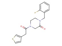 1-(2-fluorobenzyl)-4-(3-thienylacetyl)-2-piperazinone