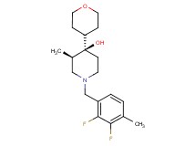 (3R*,4R*)-1-(2,3-difluoro-4-methylbenzyl)-3-methyl-4-(tetrahydro-2H-pyran-4-yl)-4-piperidinol