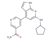 5-[6-(cyclopentylamino)-1H-pyrrolo[2,3-b]pyridin-4-yl]nicotinamide