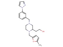2-{1-[(5-methyl-2-furyl)methyl]-4-[3-(1H-pyrazol-1-yl)benzyl]-2-piperazinyl}ethanol